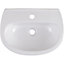 GoodHome Zuari Gloss White Oval Wall-mounted Cloakroom Basin (W)45cm