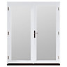 GoodHome2 panes Clear Double glazed White Hardwood Reversible Patio door & frame, (H)2094mm (W)1194mm