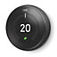Google Nest 3rd Generation T3029EX Smart Thermostat, Black