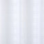 Gorham White Horizontal stripe Unlined Eyelet Voile curtain (W)140cm (L)260cm, Single
