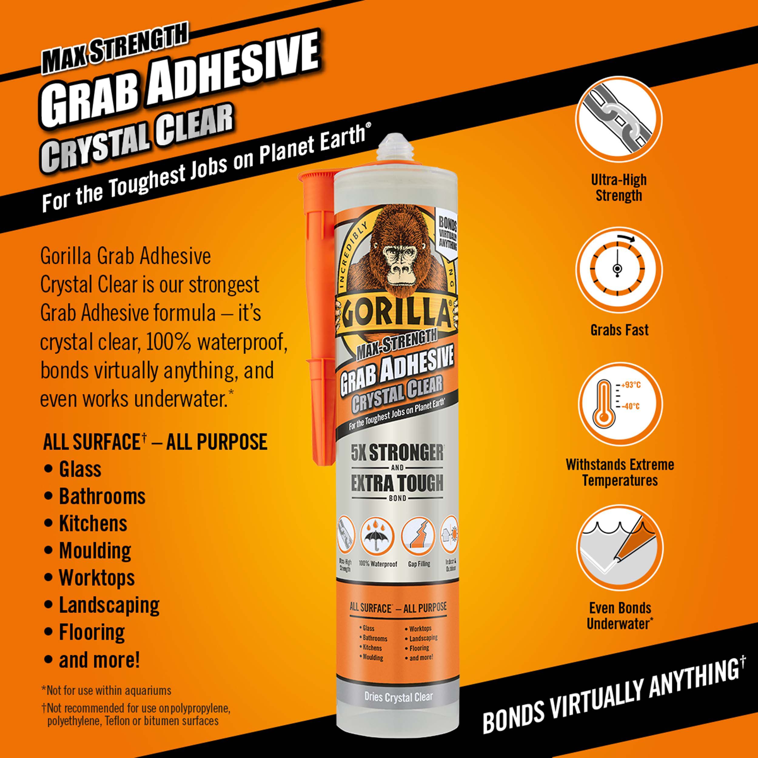 Gorilla Clear Grab adhesive 270ml