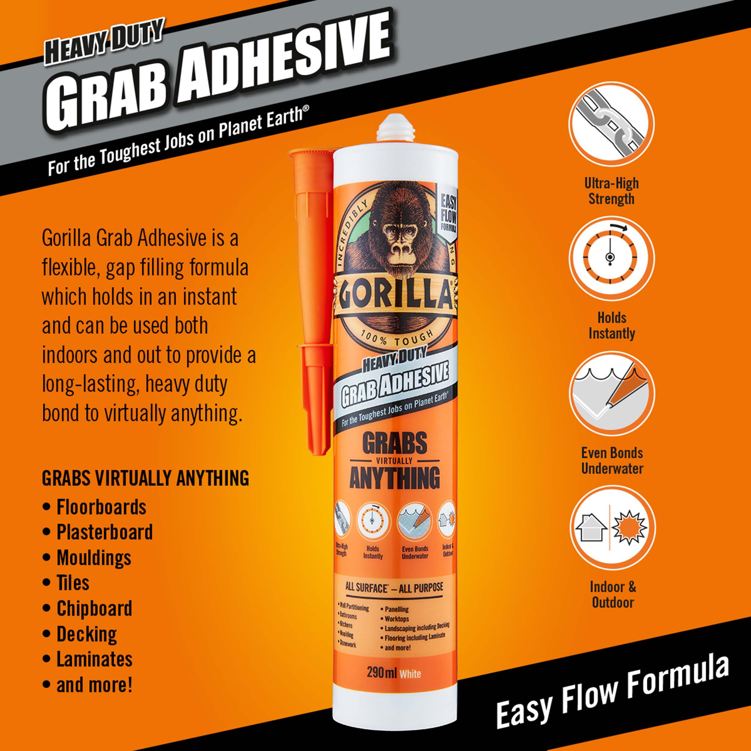 Gorilla White Grab adhesive 80ml