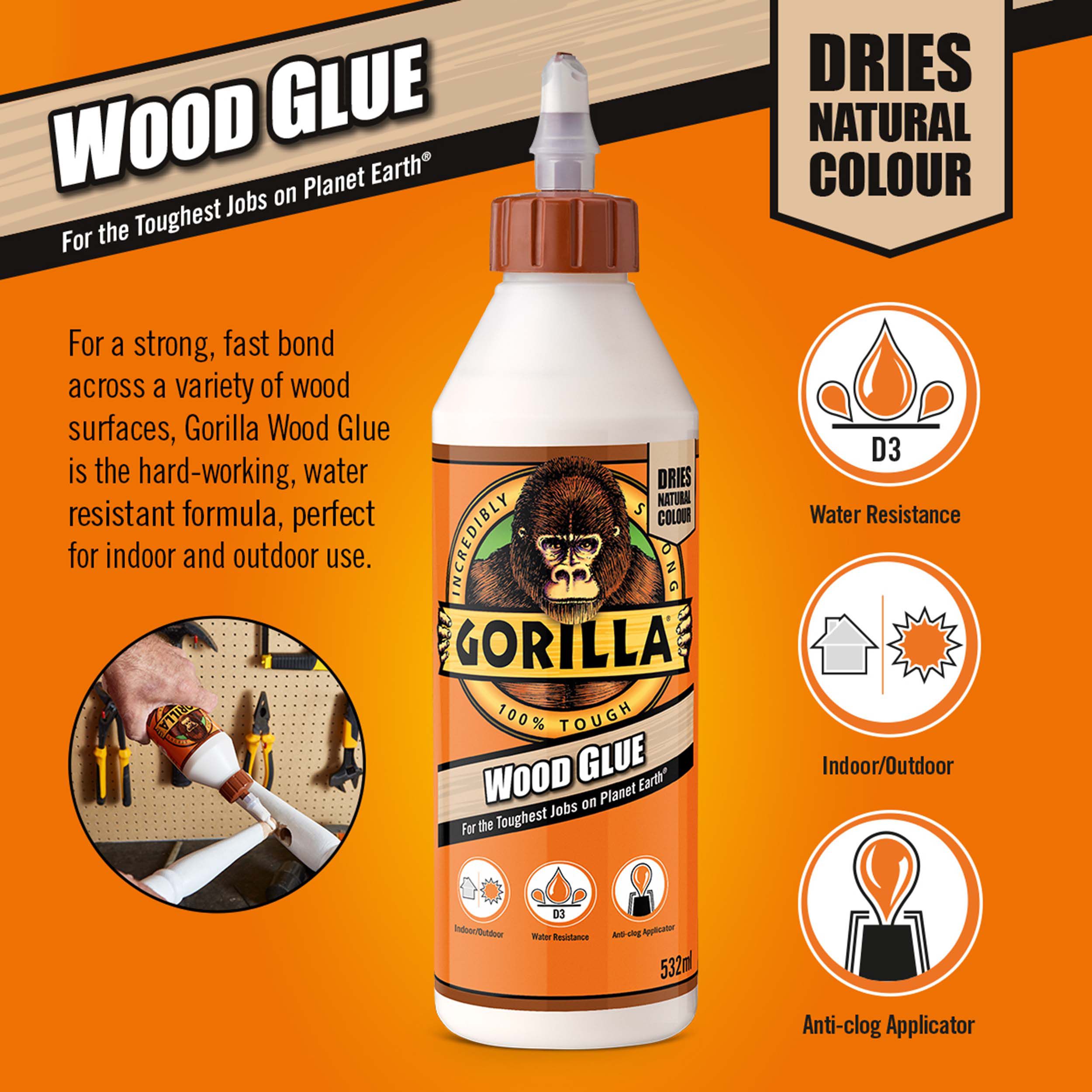 Gorilla Wood glue, 118ml