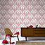 Graham & Brown Duchess Cream & red Glitter effect Wallpaper