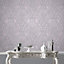 Graham & Brown Fibrous windsor Lilac & pewter Metallic effect Wallpaper