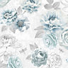 Graham & Brown Fresco Blue Floral Smooth Wallpaper