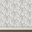 Graham & Brown Fresco Grey Herringbone Smooth Wallpaper