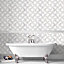 Graham & Brown Grey Marble marquetry Wallpaper