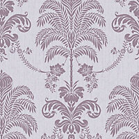 Graham & Brown Julien macdonald la palma Lilac Shimmer effect Textured Wallpaper
