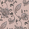 Graham & Brown Juliet Mushroom Floral Textured Wallpaper