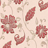 Graham & Brown Juliet Red Floral Textured Wallpaper