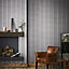 Graham & Brown Superfresco Easy Charcoal Striped Textured Wallpaper