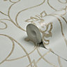 Graham & Brown Superfresco Easy Duck egg Trellis Textured Wallpaper