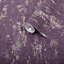 Graham & Brown Superfresco Easy Purple Concrete Gold effect Textured Wallpaper