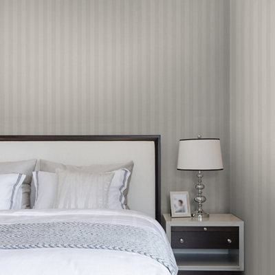 Grandeco Beige Pearl effect Striped Embossed Wallpaper Sample