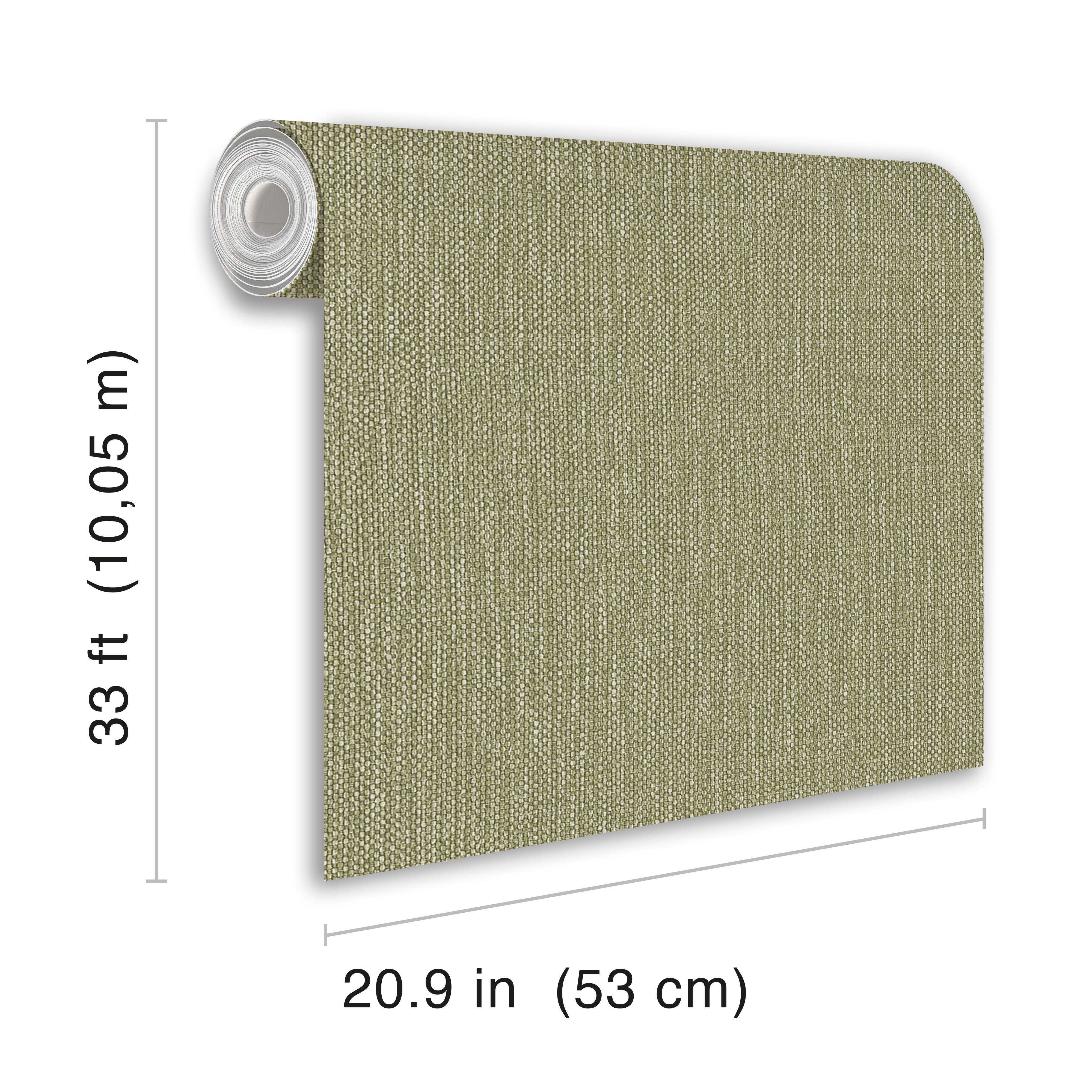 Grandeco Green Boucle Weave Natural Smooth Wallpaper