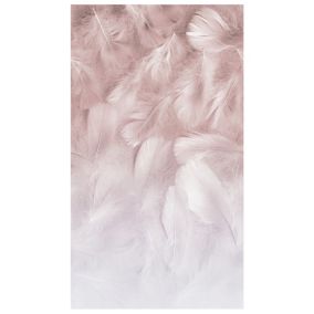 Grandeco Pink Feather Matt Mural