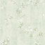 Grandeco Prestige Duck egg Blossom Mica effect Smooth Wallpaper