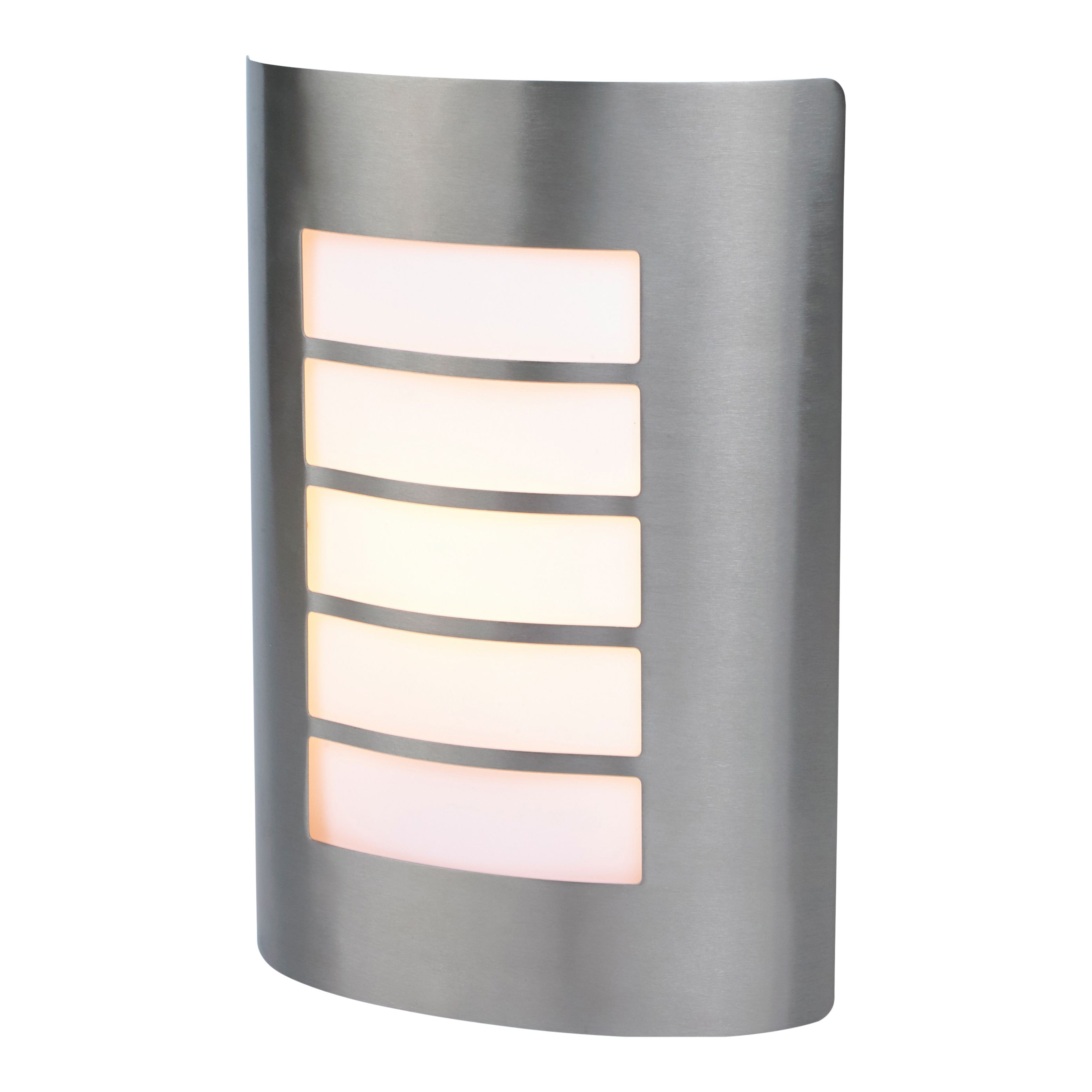 Grandy Fixed Stainless Steel Mains-powered Outdoor Half wall light