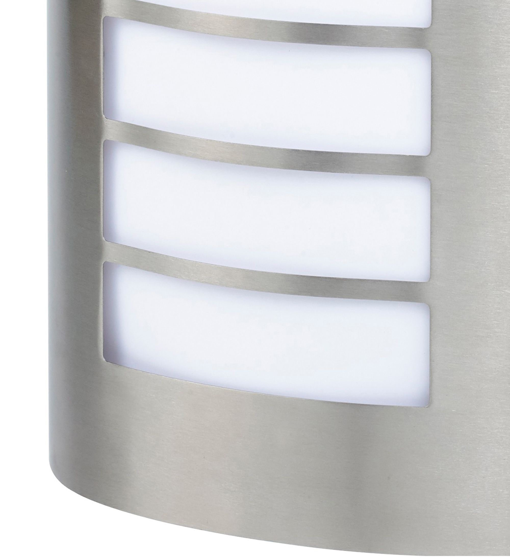 Grandy Fixed Stainless Steel Mains-powered Outdoor Half wall light