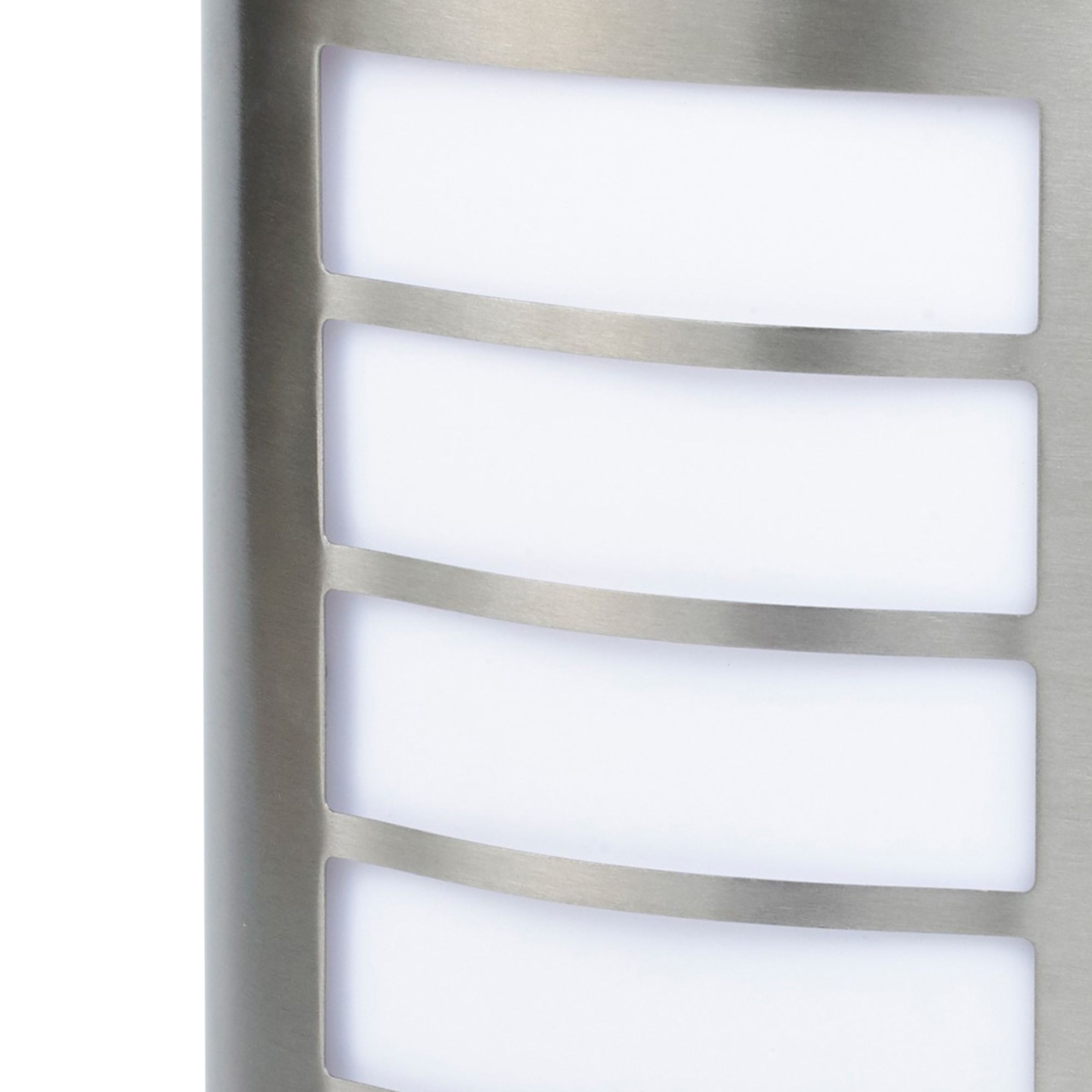 Grandy Fixed Stainless Steel Mains-powered Outdoor Half wall light