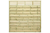 Grange Lille Horizontal trellis Wooden Fence panel (W)1.8m (H)1.8m, Pack of 4