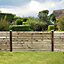 Grange Louvre Horizontal slanted slat 3ft Wooden Fence panel (W)1.8m (H)0.9m, Pack of 3