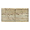 Grange Louvre Horizontal slanted slat 3ft Wooden Fence panel (W)1.8m (H)0.9m, Pack of 4