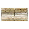 Grange Louvre Horizontal slanted slat 3ft Wooden Fence panel (W)1.8m (H)0.9m, Pack of 5