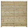 Grange Louvre Horizontal slanted slat Wooden Fence panel (W)1.8m (H)1.8m, Pack of 5