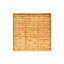 Grange Overlap Horizontal slat Pressure treated Wooden Fence panel (W)1.83m (H)1.8m, Pack of 3