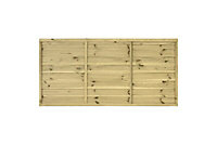 Grange Primo overlap Horizontal slat 3ft Wooden Fence panel (W)1.83m (H)0.9m, Pack of 5