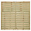 Grange Pro lap Horizontal waney edge slat Wooden Fence panel (W)1.83m (H)1.8m, Pack of 3