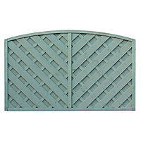 Grange St Lunair V shape grooved slat 4ft Wooden Fence panel (W)1.8m (H)1.2m, Pack of 3