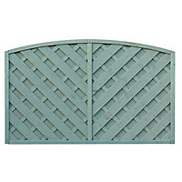 Grange St Lunair V shape grooved slat 4ft Wooden Fence panel (W)1.8m (H)1.2m, Pack of 4