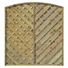 Grange St Lunair V shape grooved slat Wooden Fence panel (W)1.8m (H)1.8m, Pack of 4
