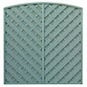 Grange St Lunair V shape grooved slat Wooden Fence panel (W)1.8m (H)1.8m, Pack of 4