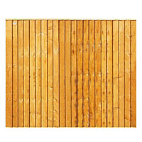 Grange Traditional lap Vertical square edged slat 5ft Wooden Fence panel (W)1.83m (H)1.5m, Pack of 4