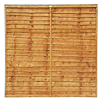Grange Traditional Lap Wooden Fence panel (W)1.83m (H)1.8m, Pack of 5