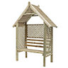 Grange Valencia Lattice Arbour, (H)2350mm (W)1074mm (D)740mm - Assembly required