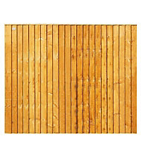 Grange Vertical square edged slat 5ft Wooden Fence panel (W)1.83m (H)1.5m, Pack of 3