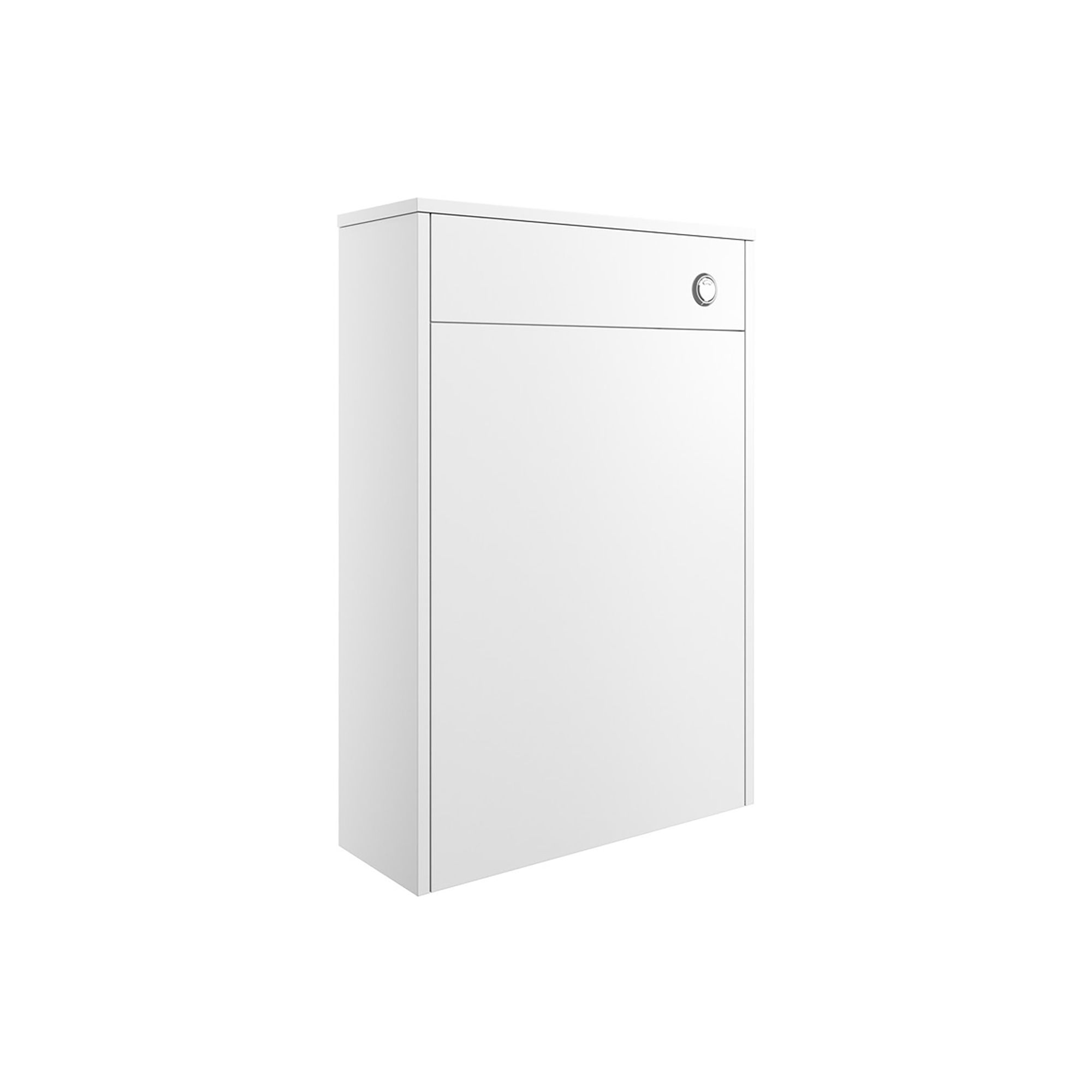 Grasmere Matt White Contemporary Freestanding Toilet cabinet (H)888mm (W)600mm