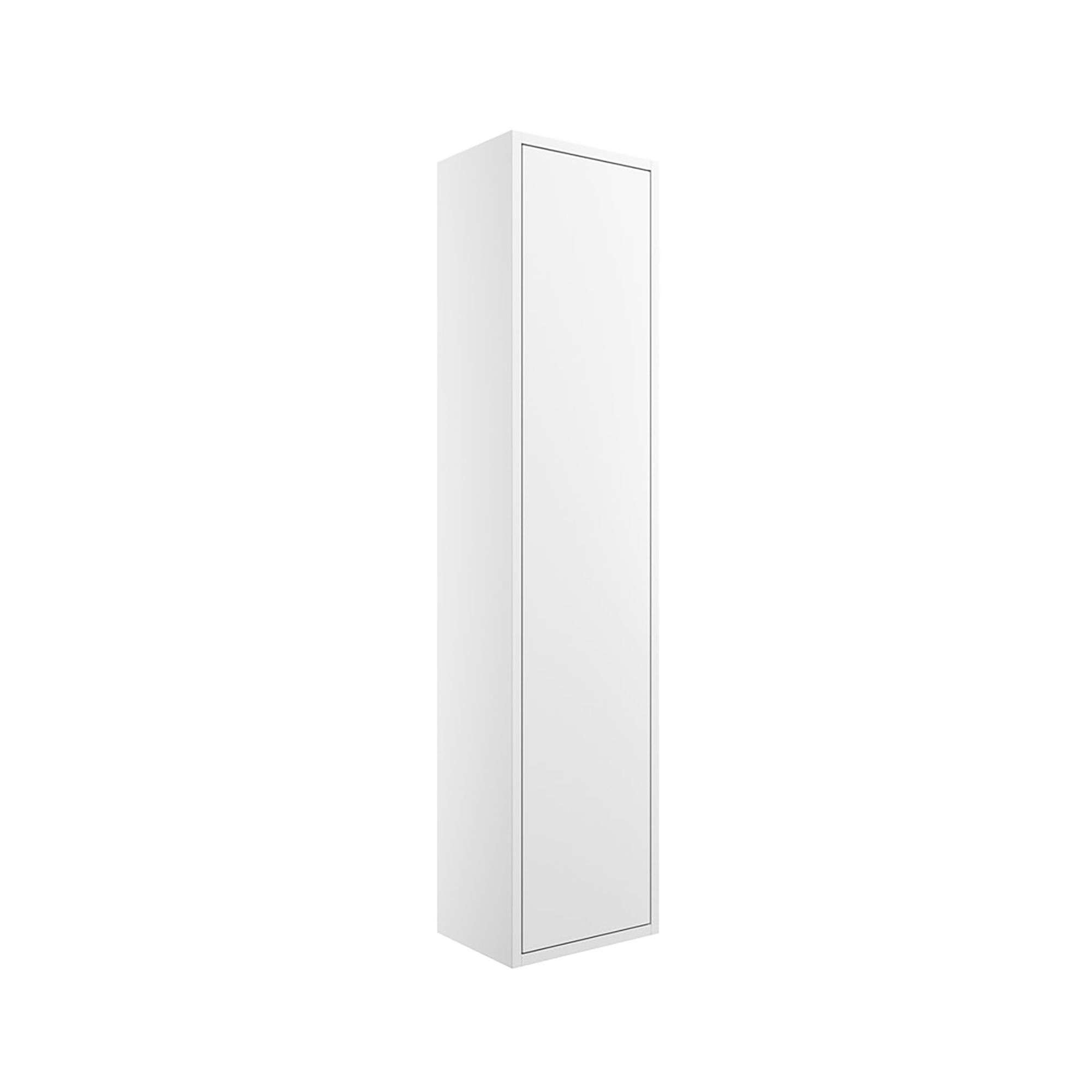 Grasmere Matt White Single Wall-mounted Bathroom Cabinet (H)129.5cm (W)30cm