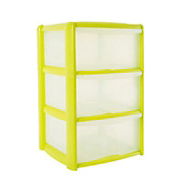 Green 3 drawer Tower unit