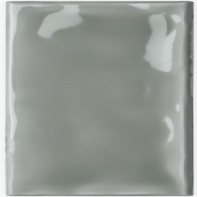Green Gloss Ceramic Wall Tile, Pack of 54, (L)245mm (W)75mm