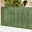 Green Metal & polyvinyl chloride (PVC) Artificial hedge screen (H)1.5m (W)3m