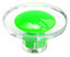 Green Plastic Round Button Furniture Knob (Dia)40mm