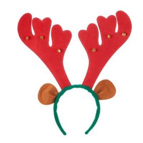 Green & red Reindeer antlers Christmas headband