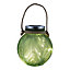 Green Round Solar-powered Integrated LED Outdoor Lantern