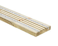 Green Softwood Deck board (L)2.4m (W)120mm (T)24mm